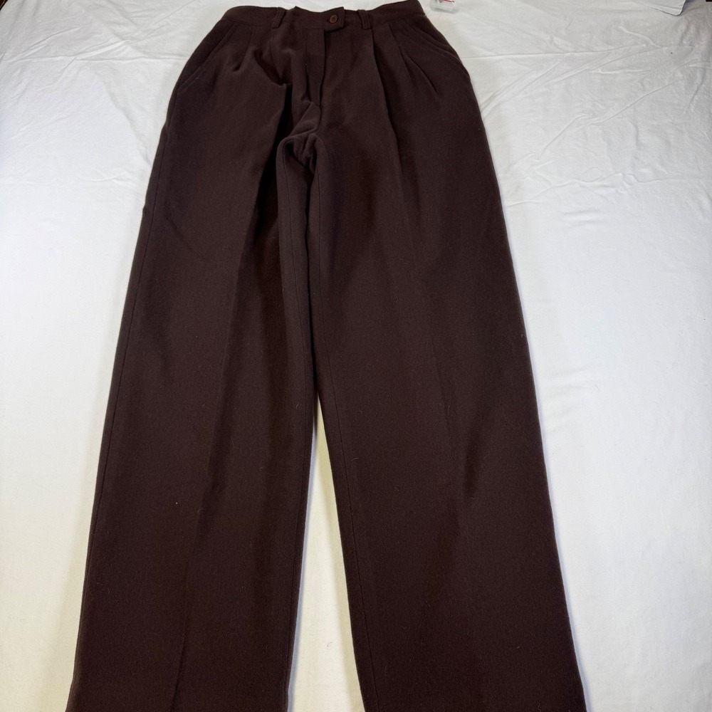 Lot 2 NWOT Vintage Savannah Wool Blend Pants Womens 10 Lined Academia Brown Gray - Picture 5 of 9